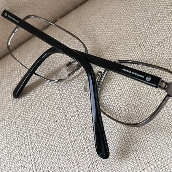 Sergio Tacchini Men Eyeglasses Gunmetal Tone Made in Itay Glasses Frame 56[]18 - Picture 6 of 12